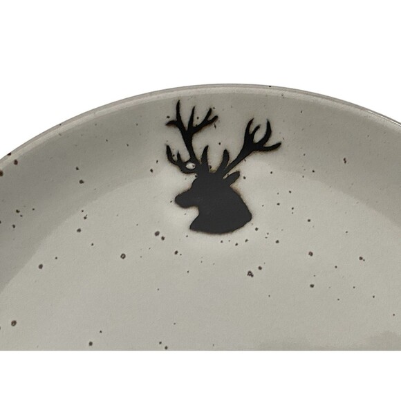 Pottery Barn Set of 4 Rustic Reindeer Salad Plates 9 1/4" - Picture 4 of 14